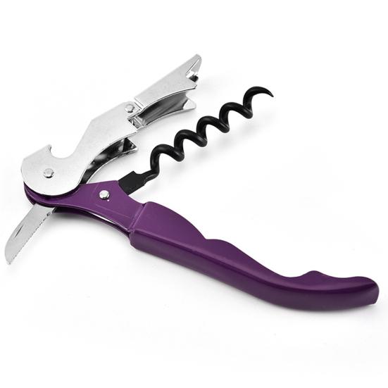 Красный штопор для вина, высокопрочный, устойчивый к коррозии, эргономичная ручка, складной, нержавеющий, ручной, 3-в-1, открывалка для бутылок, штопор с резаком, товары для дома