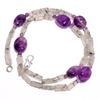 Natural Green Rutile Quartz Amethyst Gemstone Smooth Beads Necklace 17" UB-2834 UB-2834