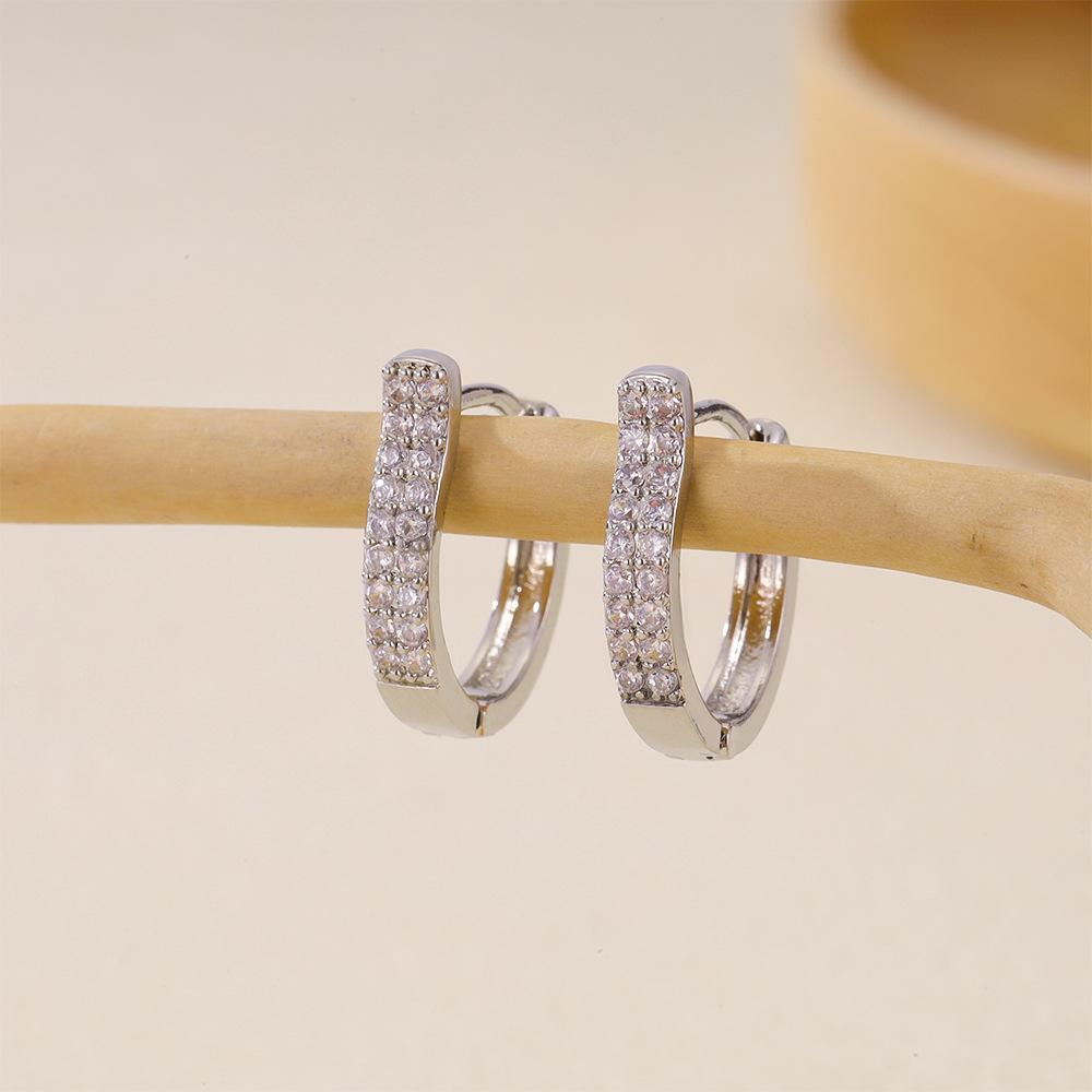 Color Earrings Women'S Jewelry Selection, Fashionable Multi-Style Zircon Earrings Inlaid With Zirconium Exquisite Jewelry