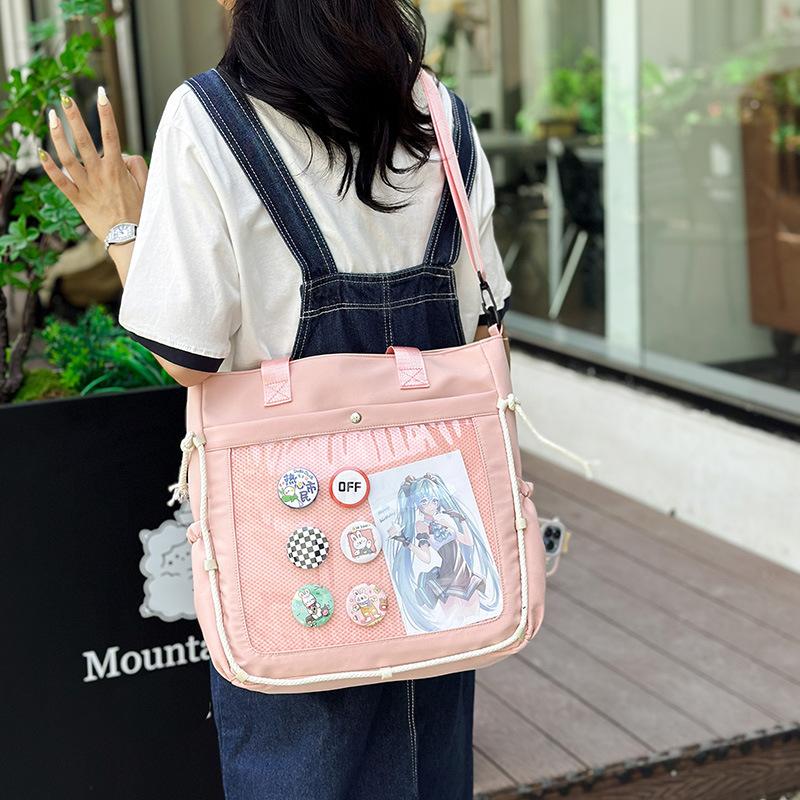 Сумка-тоут большой вместимости, студенческая сумка для занятий, женская сумка через плечо CLE