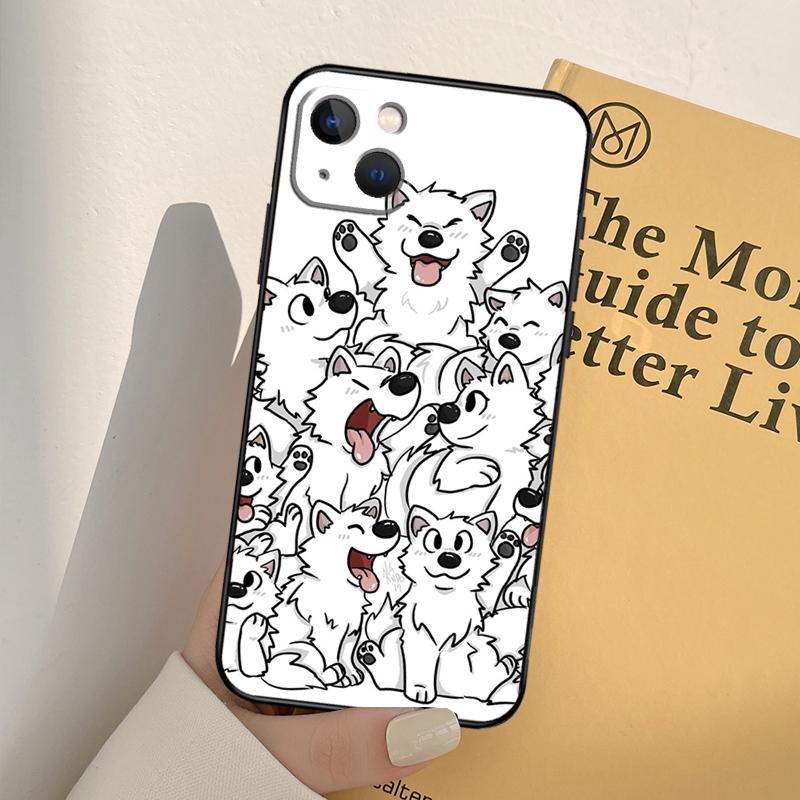 Samoyed Puppy Case For iPhone 13 14 Pro Max 11 12 Mini 6S 7 8 Plus SE 2020 2022 X XR XS MAX Cover Coque