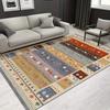 Очень большой коврик Винтажные богемные этнические узоры Землистые тона Машинная стирка Противоскользящий напольный коврик Гостиная Спальня