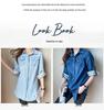 Women's Long Sleeve Korean Style Lightweight Denim Shirt Jacket - Mid-Length, Spring/Autumn