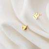 Sterling Silver 925 Cute Rabbit And Bear Stud Earrings For Women Lover Gifts Kids Exquisite Fashion Tiny Fine Jewelry