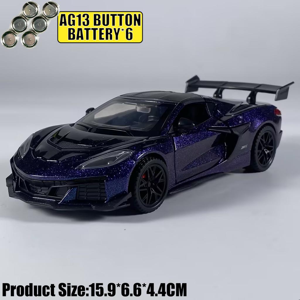 1:32 Chevrolet Corvette C8 Zr1X Track Enhanced Version Суперкар Сплав Металл Литье под Давлением Модель Автомобиля Симуляция Миниатюра Праздничные Подарки