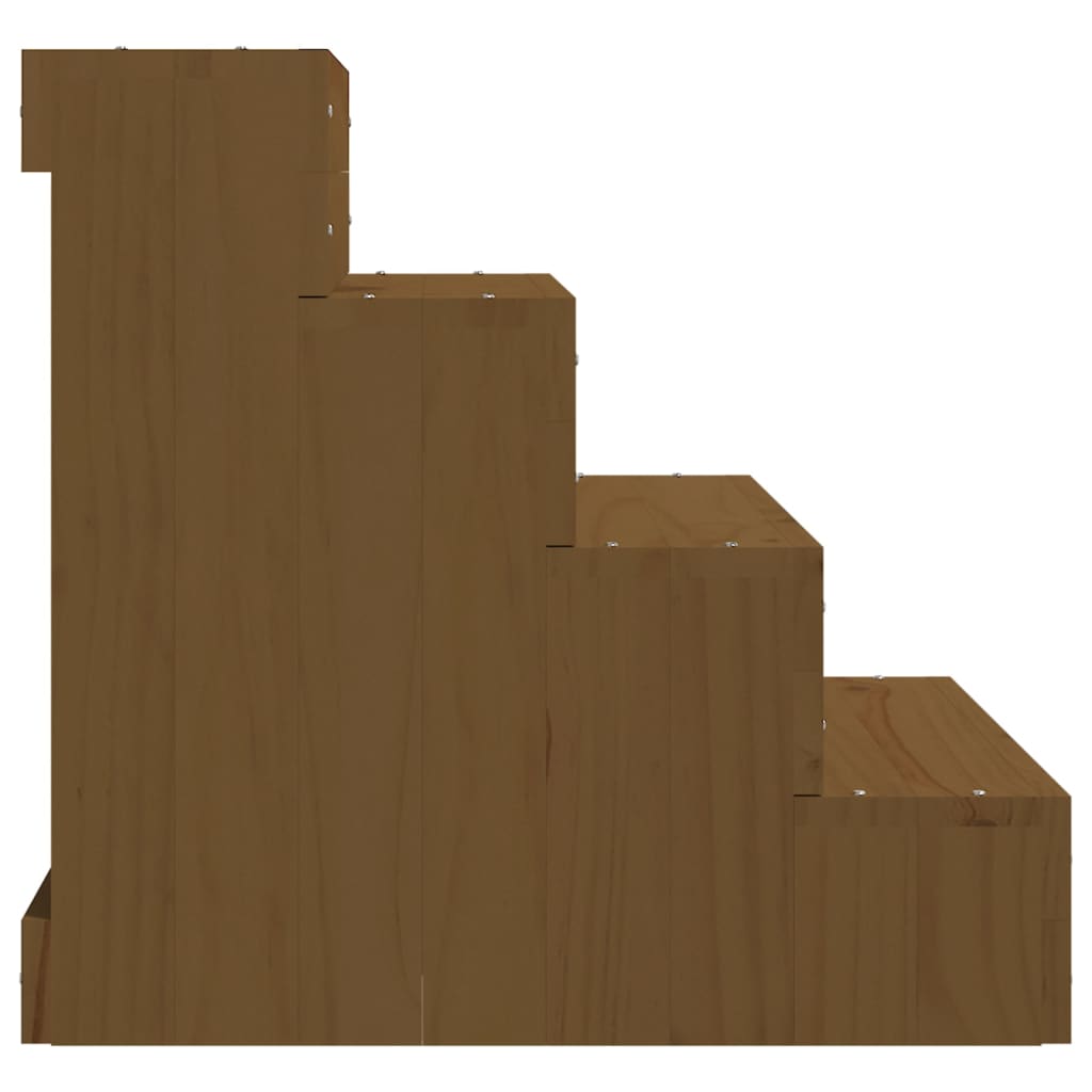 Pet Staircase Honey Brown 40 x 49 x 47 cm Solid Pine Wood