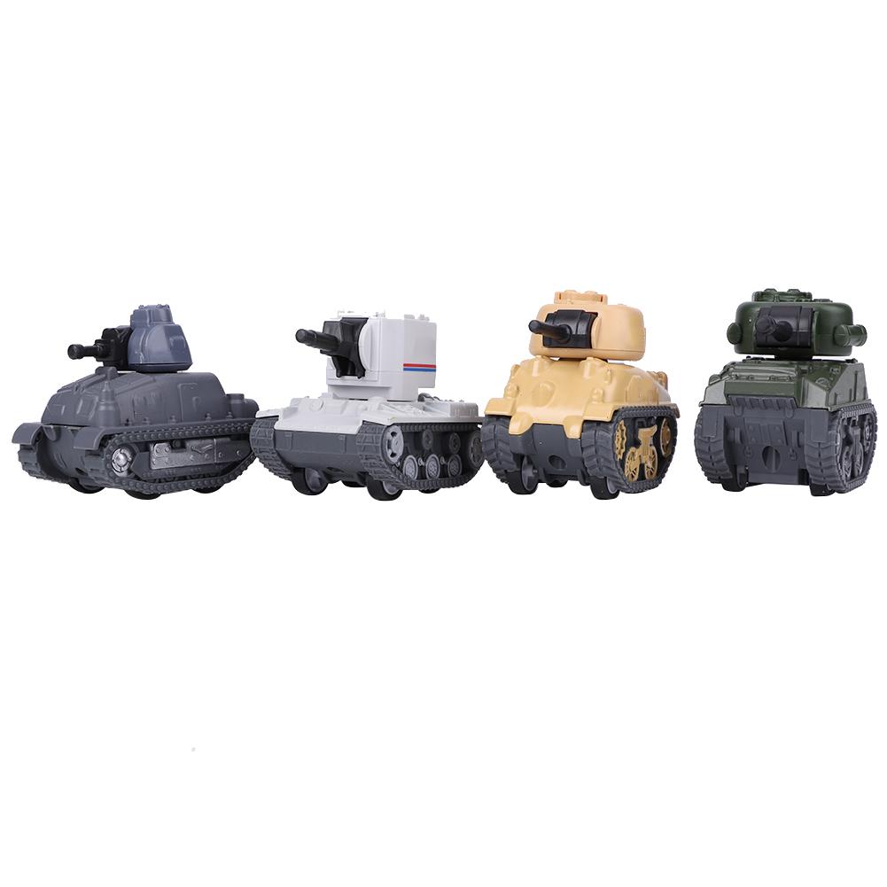4pcs 1/64 Alloy Tank Model Toy Highly Simulation Children Kid Pull Back Vehicle Toy