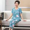 Пижама весна-лето с короткими рукавами длинные брюки хлопковый домашний костюм большой размер