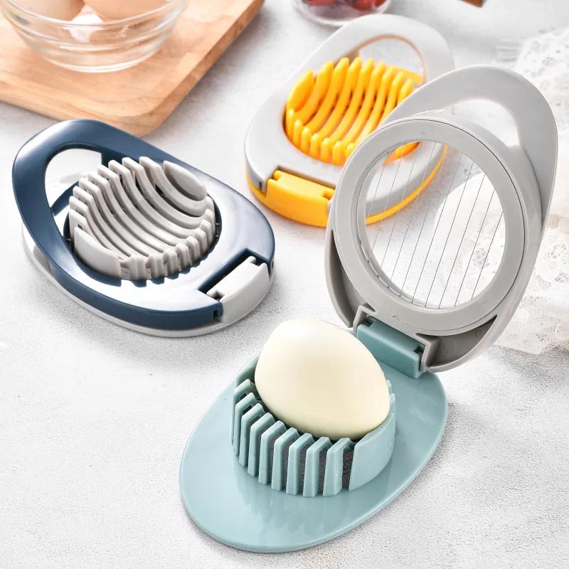 Egg Slicer Stainless Steel Wire Egg Slicer for Home Hard Boiled Eggs Cutter Fruit Slicer Kitchen Curious Gadgets Breakfast Tools