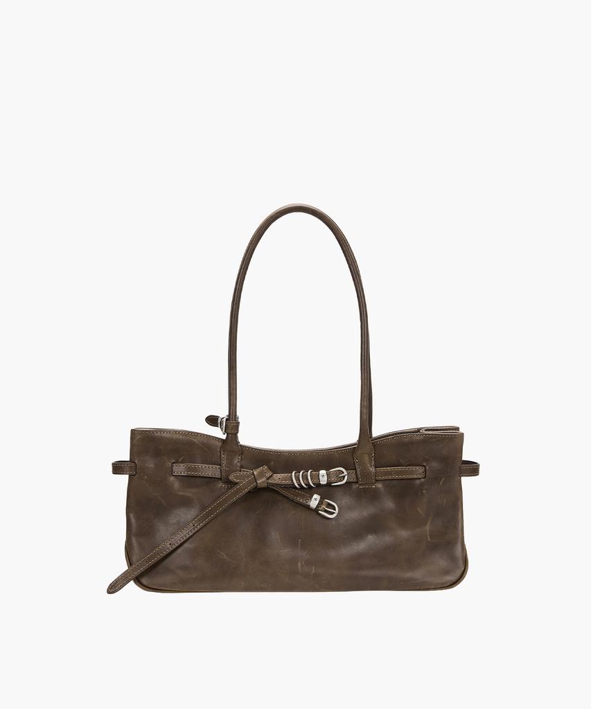 Margesherwood Grandma Used Shoulder Bag_Washed Brown Pull-Up