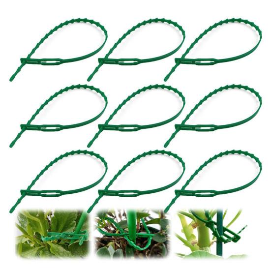 100 Pcs Reusable Plant Ties Adjustable Plant Twist Ties Self-locking Cable Ties for Indoor Outdoor Climbing Plants Cables Organization