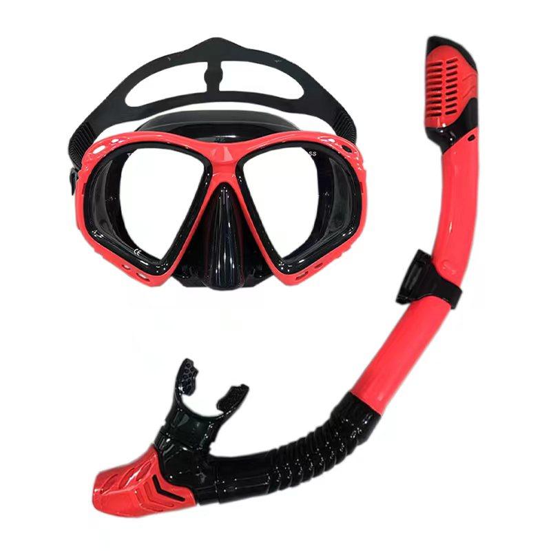 Маска для дайвинга HB Комплект для сноркелинга для взрослых Силиконовая юбка и противотуманные очки Профессиональное плавательное снаряжение