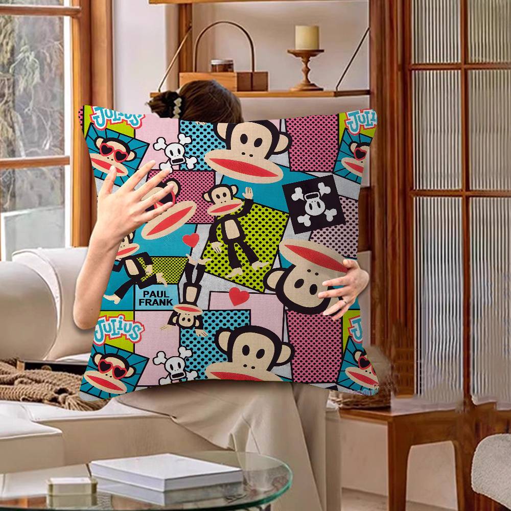 Anime PPaul FFrank Big Mouth Monkey Cushion Cover Inches Farmhouse Decor Home Throw Pillow Covers for Couch Decorations