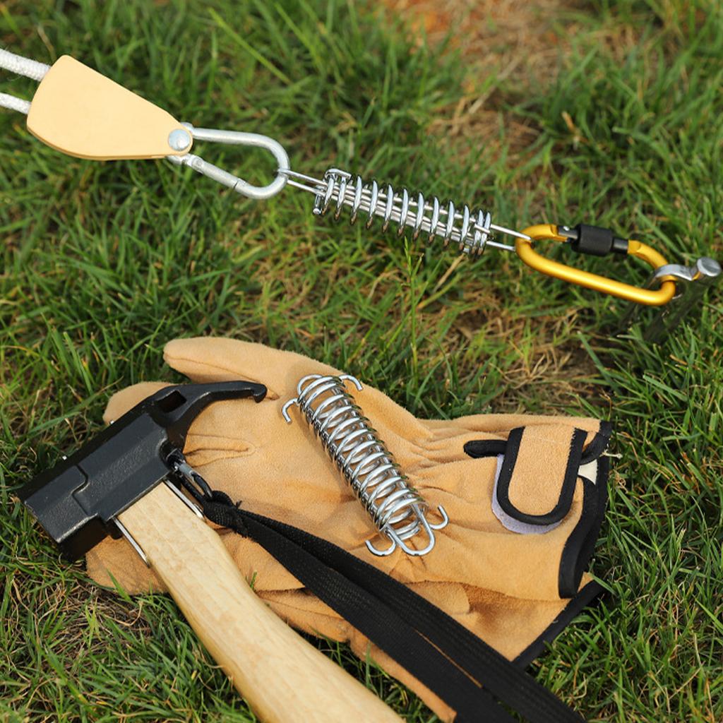 Tent Spring Buckle Stainless Steel High Strength Tightness Adjustment Rope Tensioner Awning Fixed