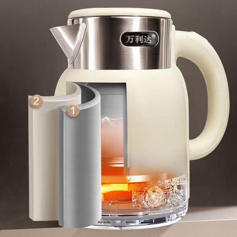 Интеллектуальный электрический чайник с постоянной температурой 1500 Вт, электрический чайник из нержавеющей стали, бытовой портативный электрический чайник объемом 1,8 л