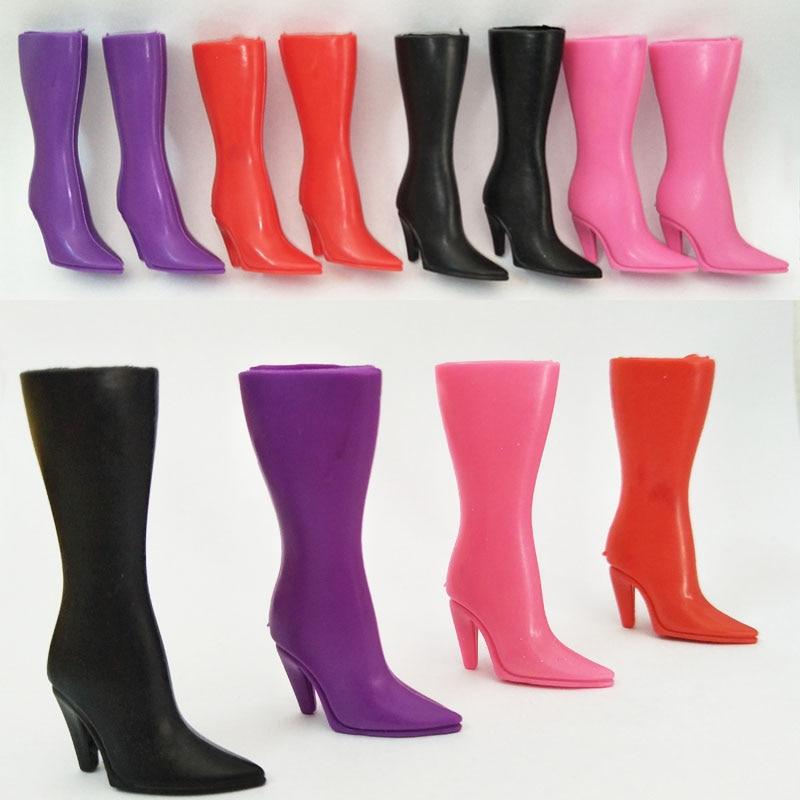 Модная кукольная обувь, туфли на высоком каблуке для куклы Барби, длинные сапоги для кукольного домика Барби, аксессуары для кукол 1/6, детские игрушки