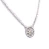 [K1860] - Silver-white 'Goddess' Silver Necklace (rhodium-plated) - 12 Mm