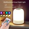 Smart Nightlight Bedside Touch Nightlight USB Rechargeable For Living Room Bedroom Sleeping Atmosphere Eye Protection Learning Reading Light