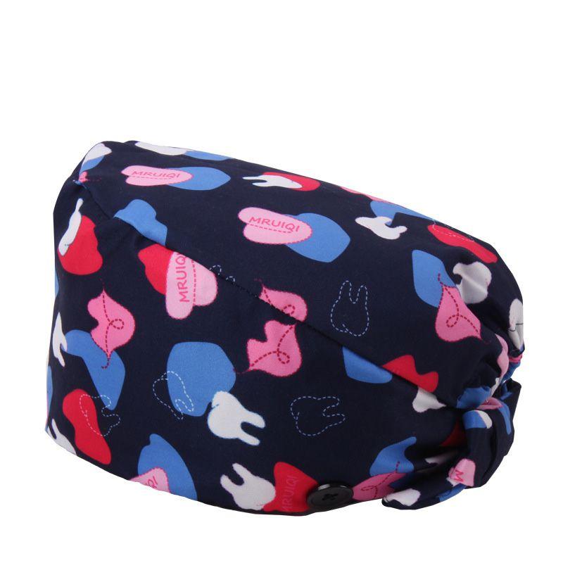 Удобная хлопковая хирургическая шапочка с влагопоглощающей регулируемой посадкой