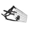 Dog Muzzle Stainless Steel Basket Leather Strap Breathable Prevent Biting Adjustable Muzzle for