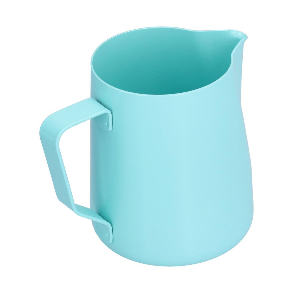 600ml Pointed Mouth Milk Frothing Pitcher Stainless Steel Thickened Milk Frother Cup for HomeBlue