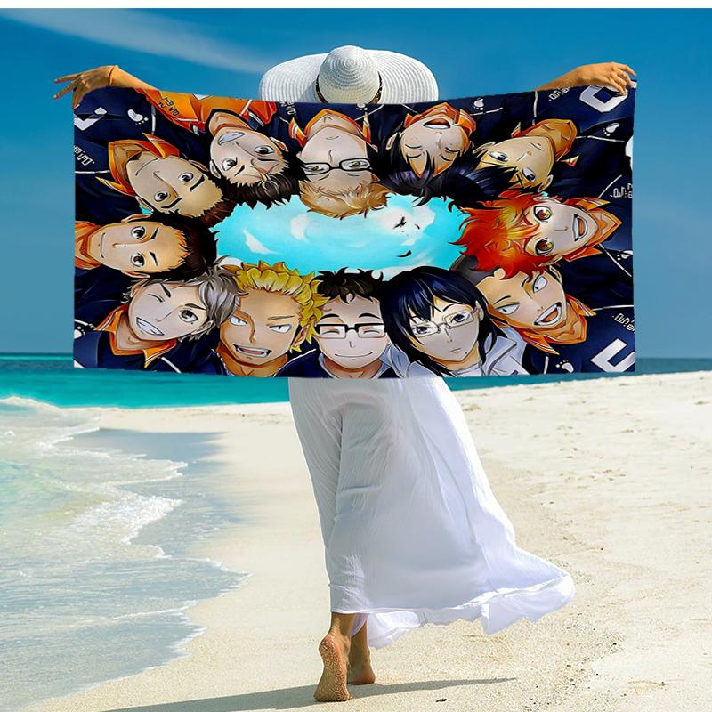 Ultra-Soft Beach Towel with Haikyu Theme,Ideal for Pool - Camping, Diving - Perfect Travel Essential, Vibrant Beach Towel.