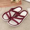 Summer Solid Color Hollow Out Seaside Flat Bottom Casual Women's Breathable Beach Slippers