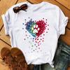 Love Heart 3D Print Women T Shirt Girl O Neck Funny Y2K Tops Tee Female Casual Clothing Shirts for Women Clothing