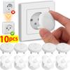 10/5/3/1PCS White Electrical Safety Socket Protective Cover Baby Care Safety Guard Protection Children Anti Electric Shock Rotate Protectors
