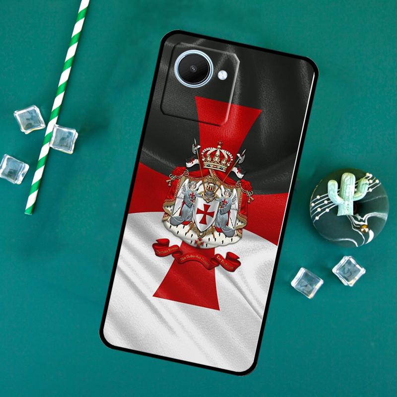 Герб тамплиеров Для Realme 15 Pro GT7 GT6 10 11 12 13 14 Pro Plus C55 C71 C67 C63 C61 C53 C35 C65 C75 Чехол