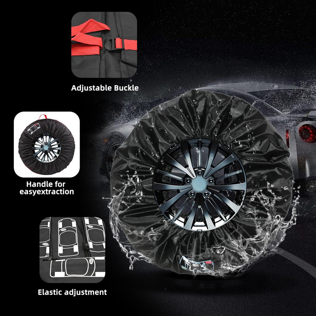 ISGTDRM Лот Чехол для запасного колеса автомобиля Автомобильные сумки для хранения колес и шин Пылезащитный защитный чехол Автостайлинг Аксессуары для шин транспортных средств