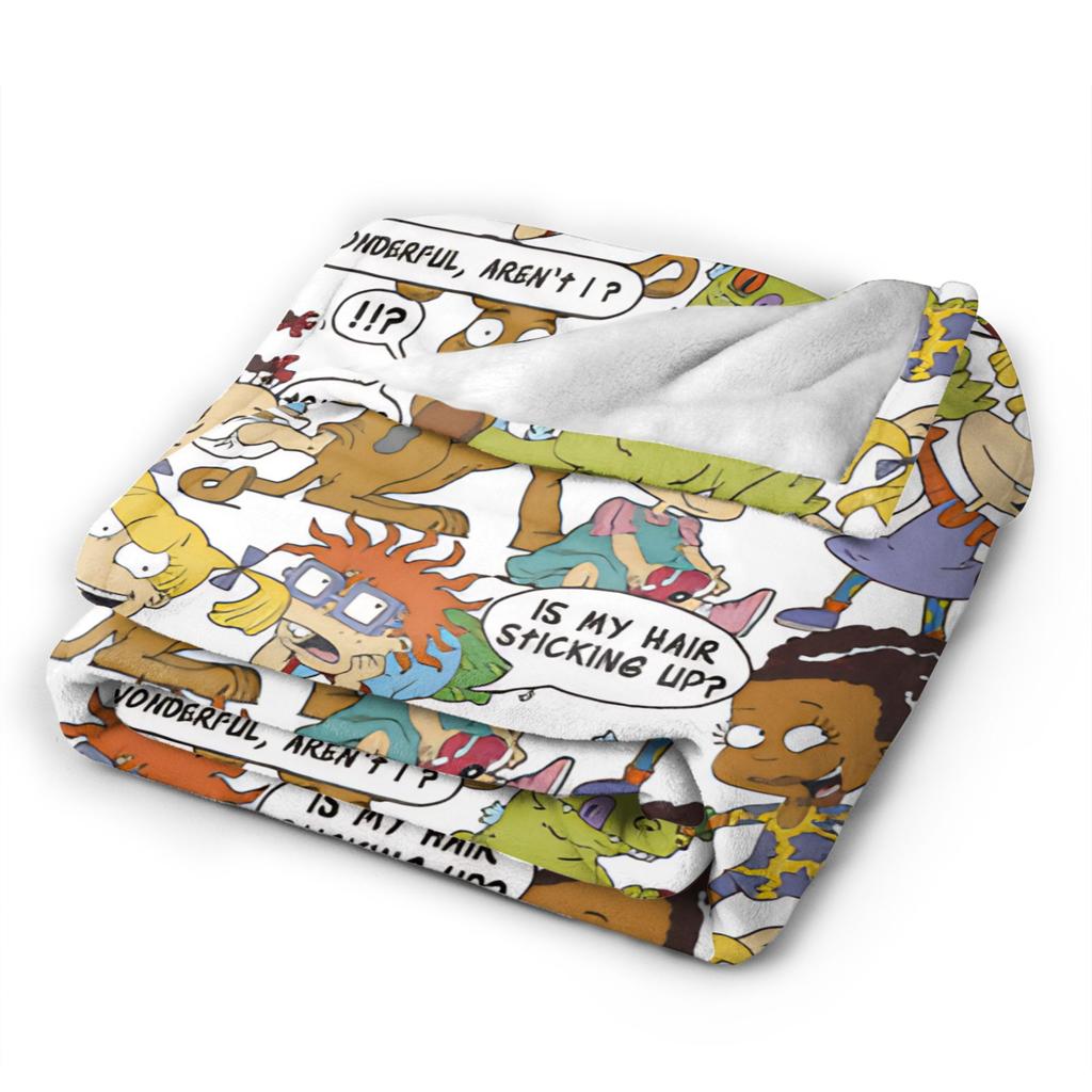 Rugrats Animated Character Blanket Quality Super Warm Bedding Throws Autumn Camping Couch Bed Fluffy Bedspread