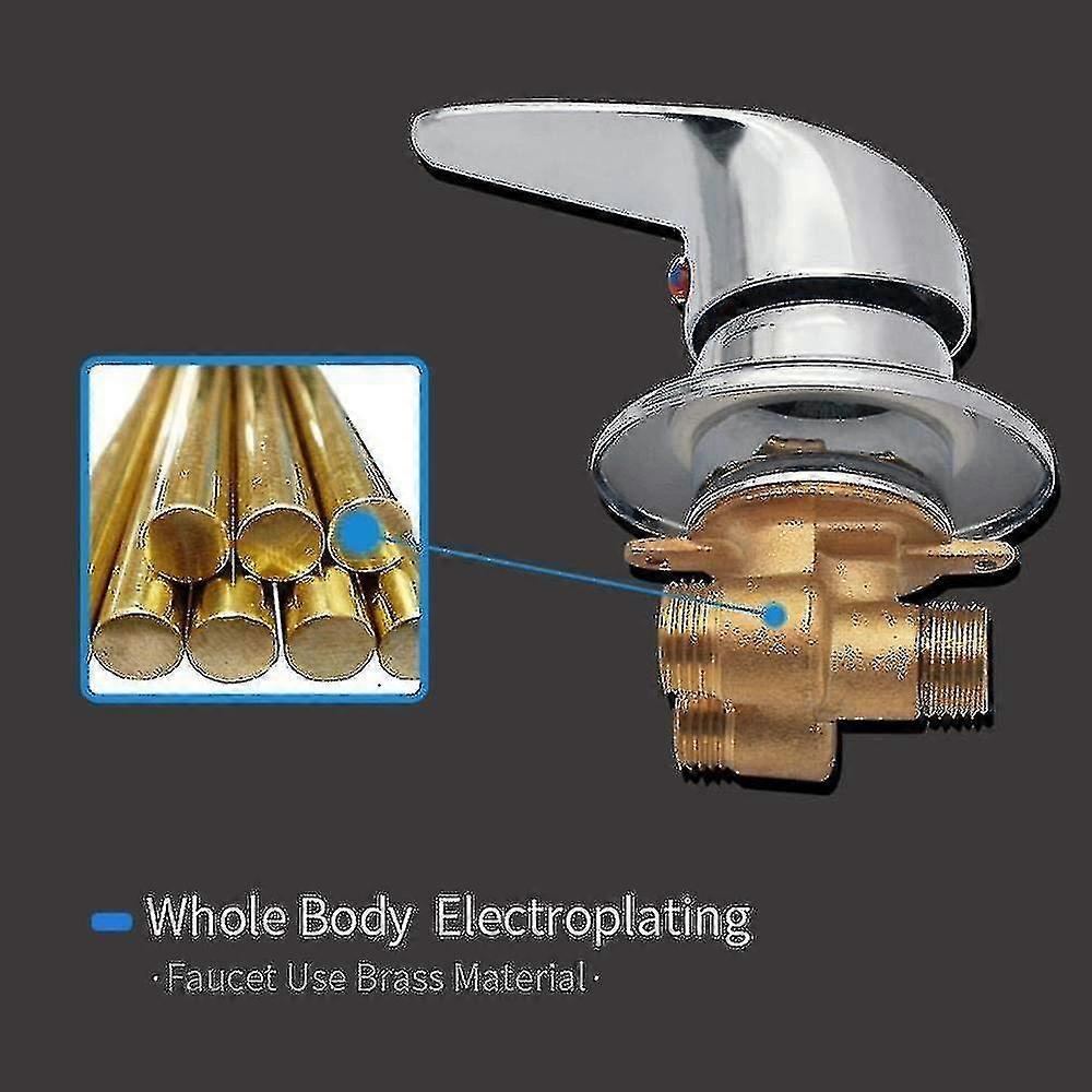Shower Cabin Mixer Tap Brass Shower Faucet Outlet Diverter Chrome Shower Mixer Tap G1/2inch Connector Cold And Hot Water Shower Mixer For Ba - Ri