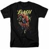 Унисекс черная футболка The Flash, разрывающая комикс