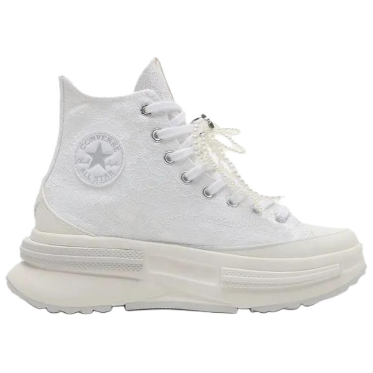 Converse Run Star Legacy Soft Comfortable High-Top Canvas Shoes Women Sneakers White A15196C