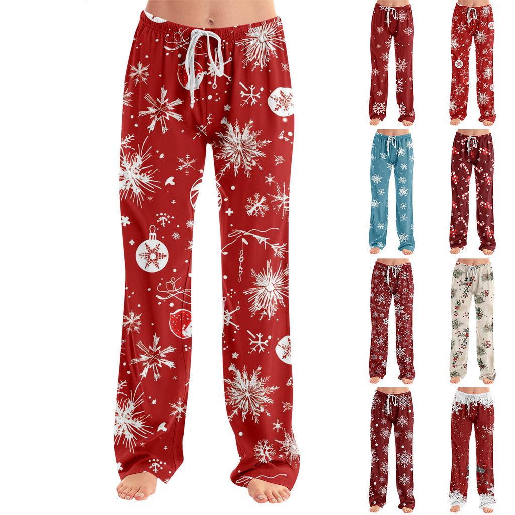 Adult Fashionable Loose Christmas Printed Casual Pants, Loungewear, Sleep Pants