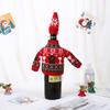 Christmas Wine Bottle Cover Knit Sweater Decor Dining Table Festive Party Home Decoration