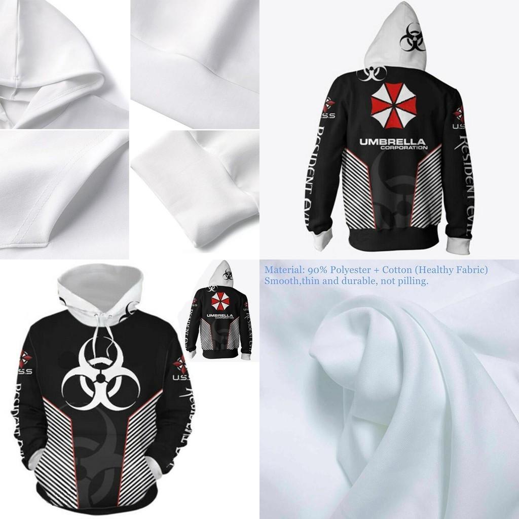 Злой Житель Зонтичная Корпорация Худи Косплей Куртка Пуловер 3D Пальто Принт