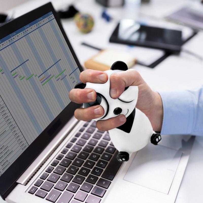 Мультяшная игрушка для декомпрессии животных, мяч для снижения стресса, милая маленькая белая панда, сжимающая поп-глаз, игрушка-антистресс