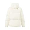 Li Ning Sports Lifestyle Series Solid Color Zipper Hooded Versatile Casual Down Jacket Women Outerwear Off-White AYMV386-6