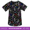 Cartoon Print Scrub Top Short Sleeve V-Neck Pockets Blouse Spa Lab Vet Clinic Festival Top Hospital Nurse Doctor Surgeon Uniform