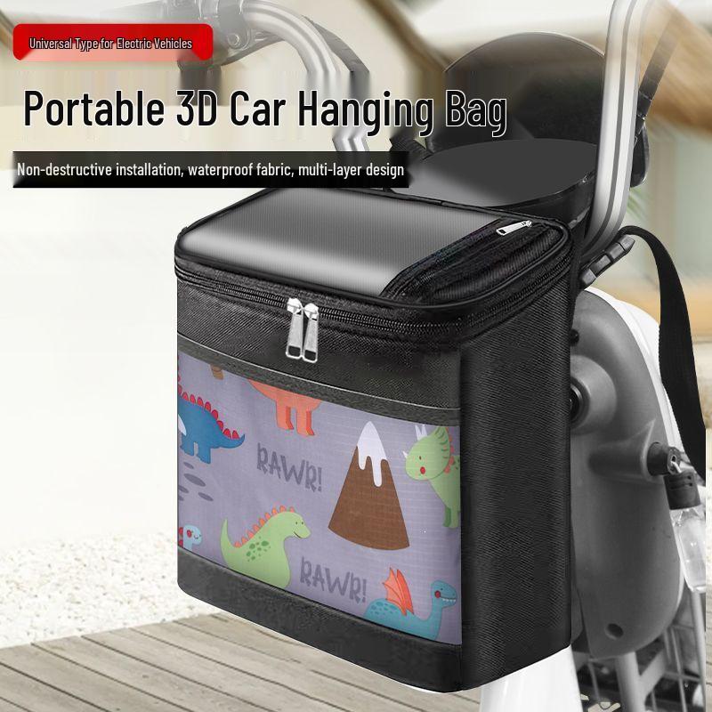 Electric Vehicle Front Hanging Anti-Splash Large Capacity Multi-Functional Storage Bag