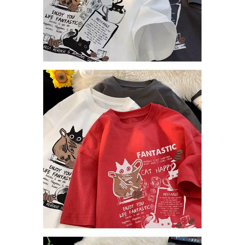 New Short-Sleeved T-shirt Men's Summer Korean Style Trendy Simple Half Sleeve Top Hong Kong Style Loose Casual Fashion Brand T-shirt