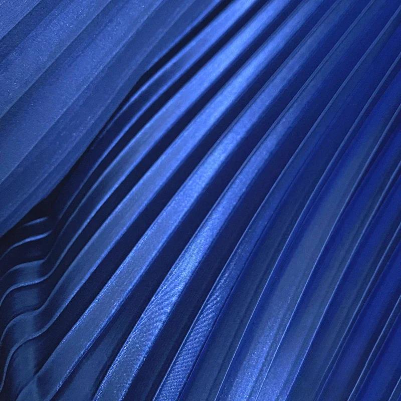 100x150 см плиссированная атласная ткань для рукоделия платье юбка костюм одежда ткань для шитья своими руками мягкая глянцевая гладкая однотонная