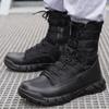 Fashion Black Tactical Combat Boots Men Outdoor Desert Boots Lightweight Breathable Male Ankle Boots Jungle Shoes Hiking Boots