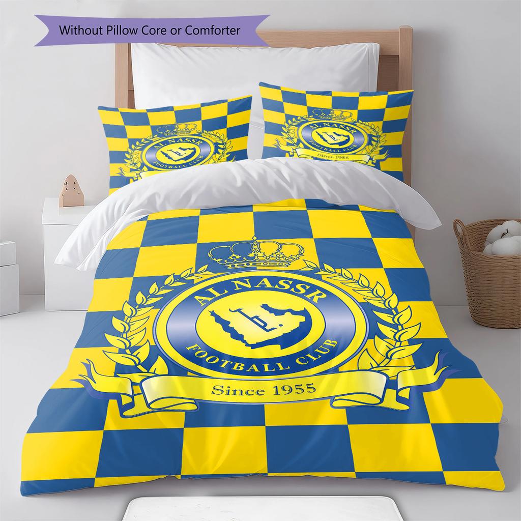 Al-Nassr Pattern Bedding,Quilt Set Quilt Cover Pillowcase Home Birthday Gift (1 * duvet cover + 2 * pillowcase, without core)