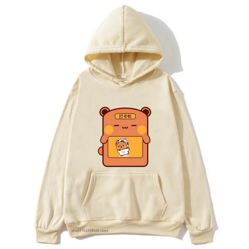Anime Bubu Dudu Print Hoodies for Men Women Clothing Funny Cartoon Graphic Streetwear Long Sleeve Loose Hooded Sweatshirt