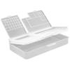 Screw Organizer White Transparent Rectangular Strong PP Lock Design Hardware Organizer for Repair Tool Component