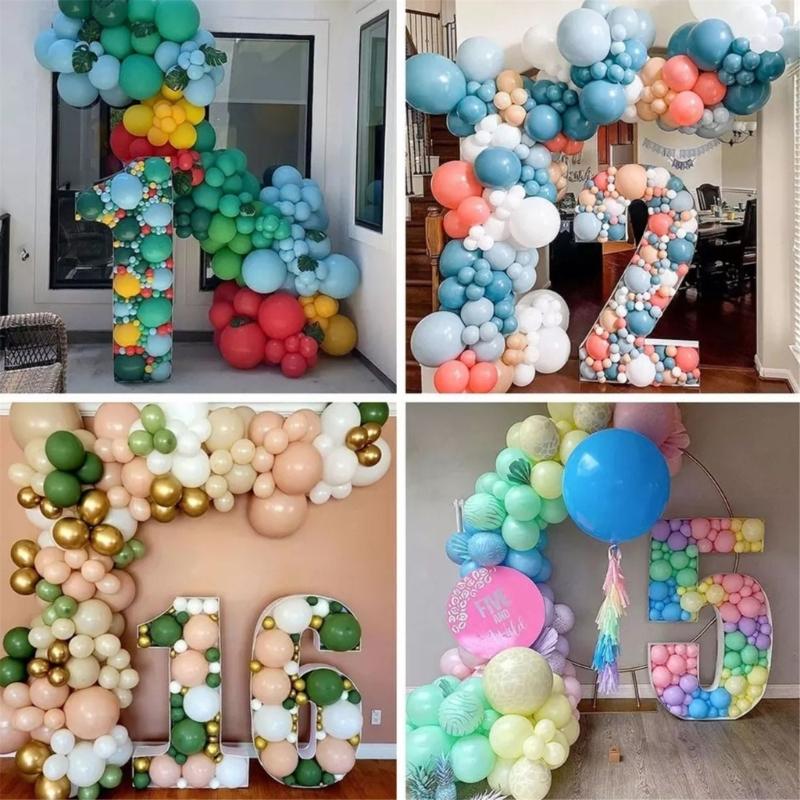 User Friendly Latex 3D Number Balloon Display Stand For Festival Event Baby Showers Photo Backdrops