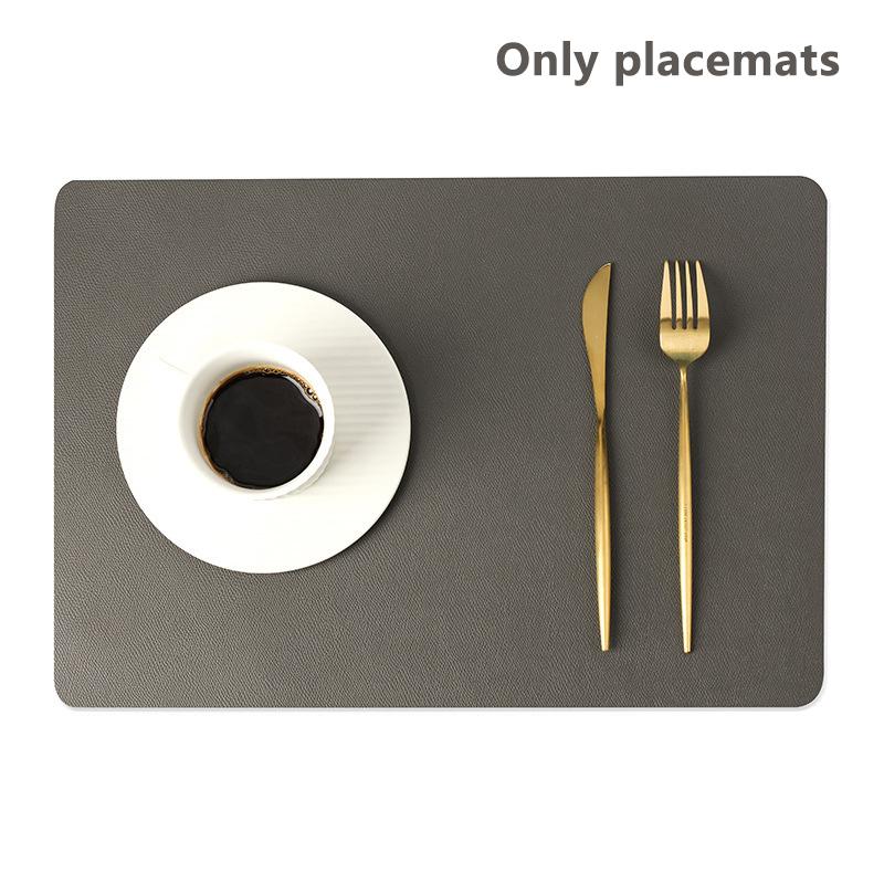 Double-Layer Leather Table Mat Nordic Heat-Proof Placemat Insulation Waterproof Oil-Proof Table Mats For Home Hotel Decoration